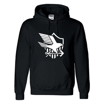 Azur Lane Cosplay USS Logotipo Sudadera Estampada con Capucha de Color Negro para Adultos Unisex